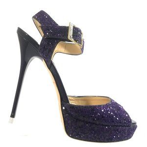 Jimmy Choo Women Peep Toe Heel Sandals 37.5